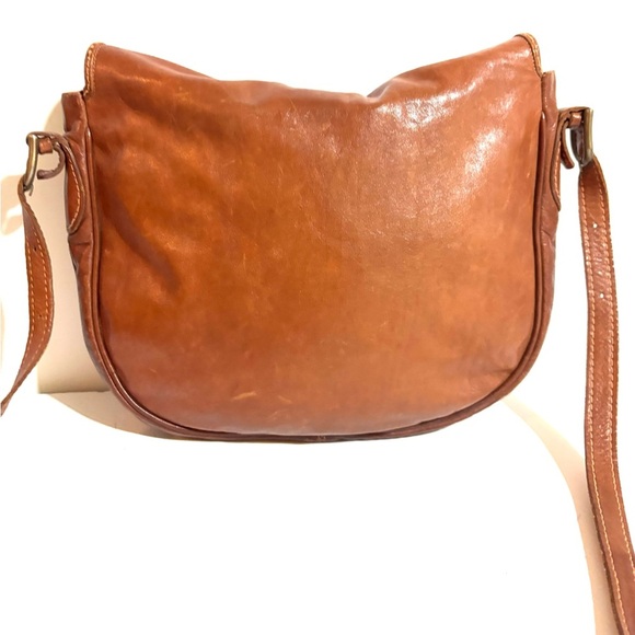 Marinelli Brown distressed Leather Crossbody Bag - Picture 2 of 12
